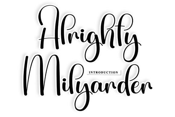 Alrighty Milyarder: A Charismatic Script Font for Digital Branding