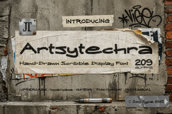Artsytechra: A Raw, Expressive Font for Standout Branding