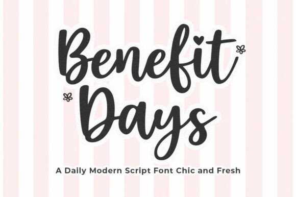 Benefit Days: A Lively Script Font for Playful Branding