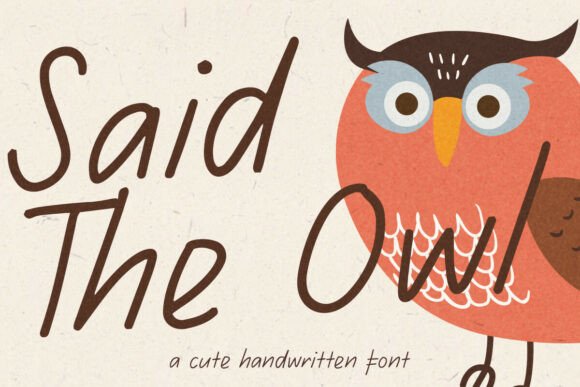 Said the Owl: A Handwritten Font for Editorial Storytelling
